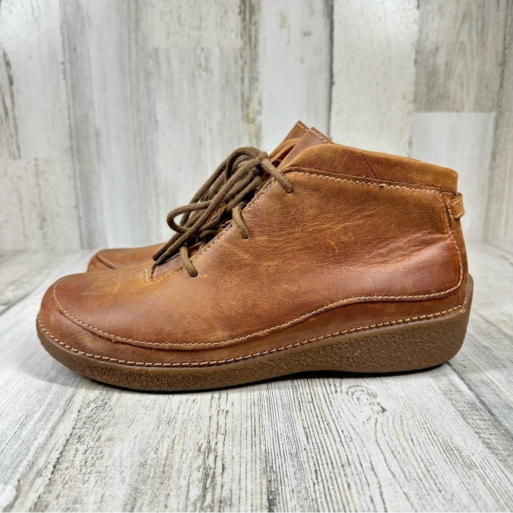Duluth Trading Co. Andina Brown Leather Chukka Ankle Women's Boots #1076